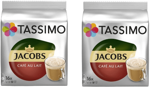 TASSIMO JACOBS CAFE AU LAIT – Pack of 2 