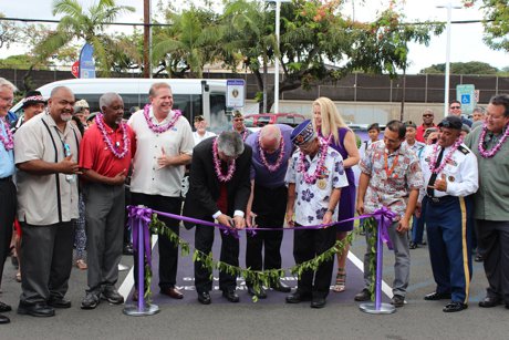 Purple Hearts parking dedication at Honolulu Ford