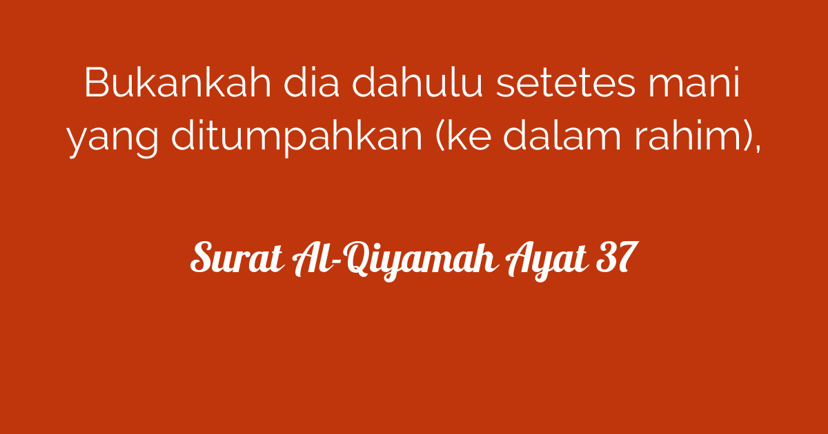 Dan ulil amri di antara kalian. Surat Al-Qiyamah Ayat 37 | Tafsirq.com