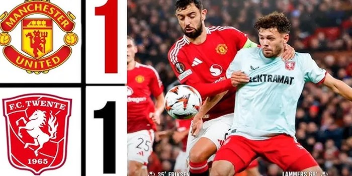 Hasil Manchester United vs Twente – Skor 1-1