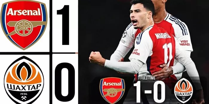 Liga Champions – Arsenal Berhasil Meraih Tiga Poin Usai Berhasil Mengalahkan Shakhtar Donetsk Dengann Skor Tipis 1-0
