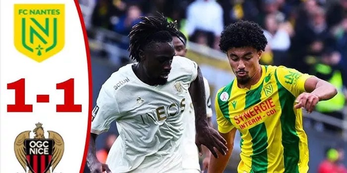 Nantes dan Nice Saling Berbagi Poin dalam Pertandingan Seru 1-1!