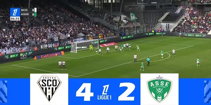 Hasil Pertandingan Angers vs Stade Saint-Etienne: Kemenangan 4-2 yang Dramatis Untuk Angers