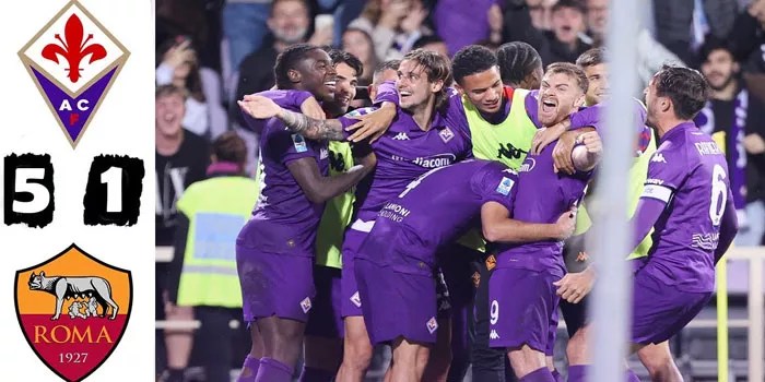 Liga Italia – Fiorentina Pesta Gol Kegawang AS Roma 5-1