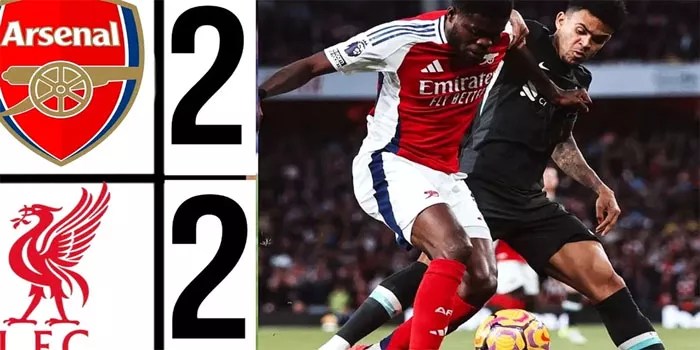 Liga Inggris – Hasil Pertandingan Arsenal 2-2 Liverpool, 27 Oktober 2024