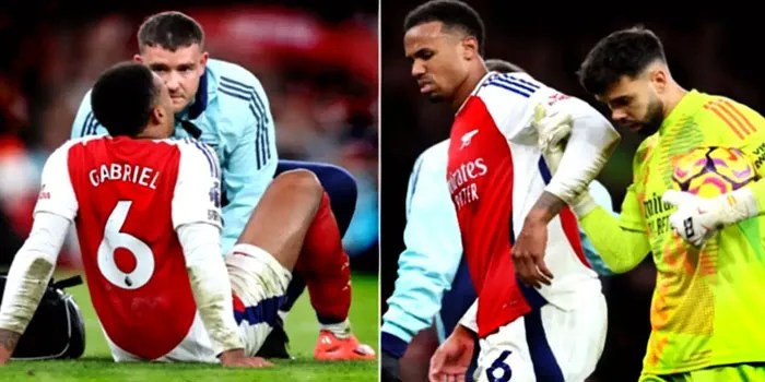 Gabriel Magalhaes & Jurrien Timber Cedera Saat Arsenal Ditahan Liverpool