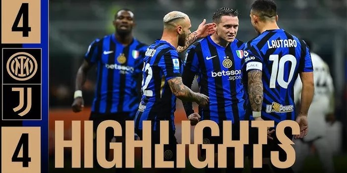 Kembali dari Ketinggalan Juventus Samakan Skor Menjadi 4-4 Melawan Inter