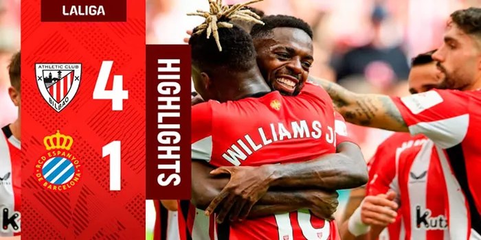 Athletic Club Tampilkan Memukau Dengan Skor 4-1 Melawan Espanyol!