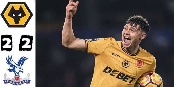 Liga Inggris – Wolves Dan Crystal Palace Harus Puas Berbagi Poin Usai Kedua Tim Bermain Imbang 2-2