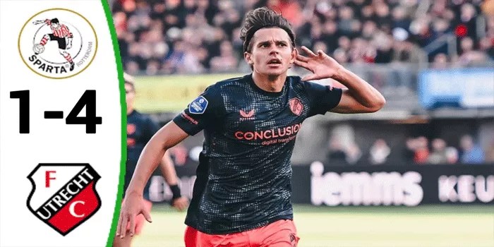 Utrecht Tampil Dominan, Hancurkan Sparta Rotterdam 4-1 di Eredivisie