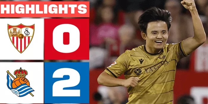Real Sociedad Tampil Gemilang, Kalahkan Sevilla 2-0 di Pizjuan