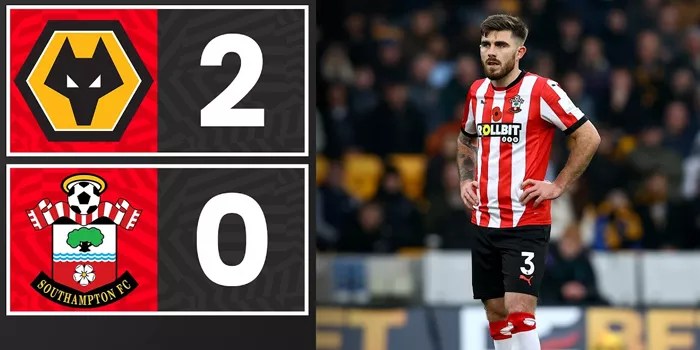 Duel Sengit, Wolves Tundukkan Southampton dengan Skor 2-0