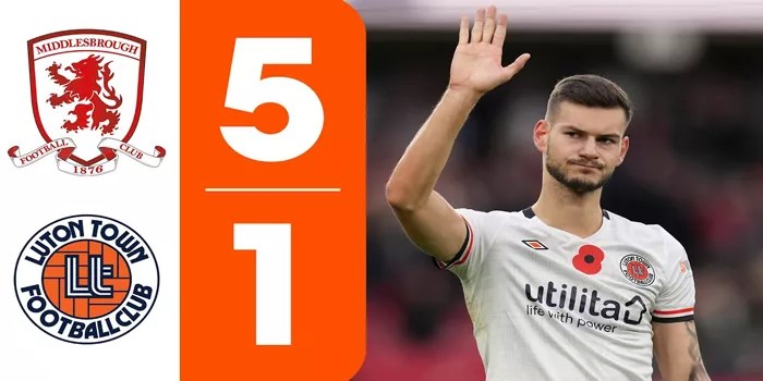 Middlesbrough Hancurkan Luton Kemenangan 5-1