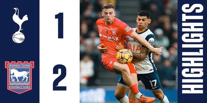 Ipswich Kejutkan Tottenham Kemenangan 2-1 di City Ground