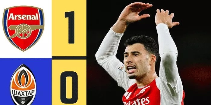 Arsenal Tangguh, Kemenangan Tipis 1-0 Atas Shakhtar Donetsk