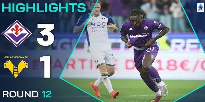 Kean Bawa Fiorentina Menang 3-1 atas Verona