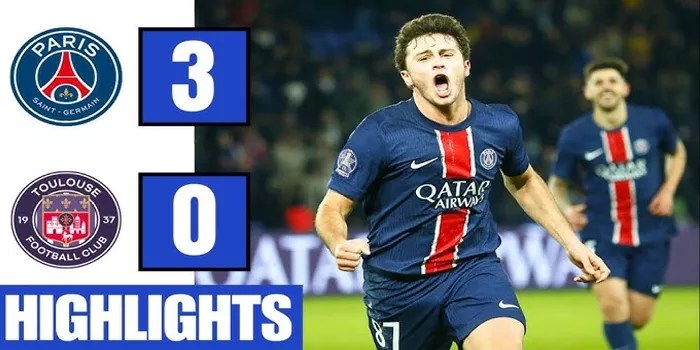Paris Saint-Germain Genggam Kemenangan Besar atas Toulouse