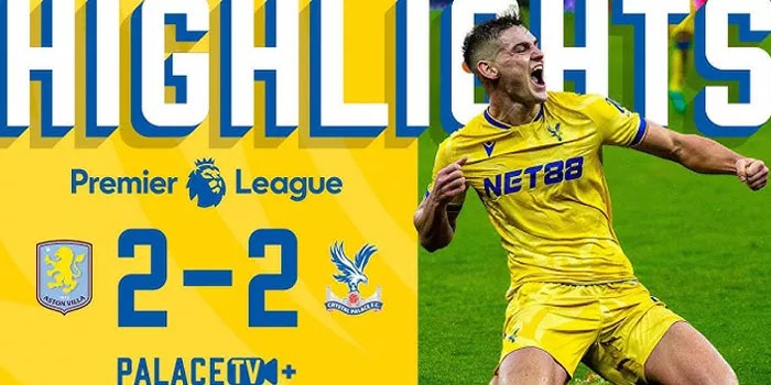 Aston Villa dan Crystal Palace Berakhir Tanpa Pemenang 2-2