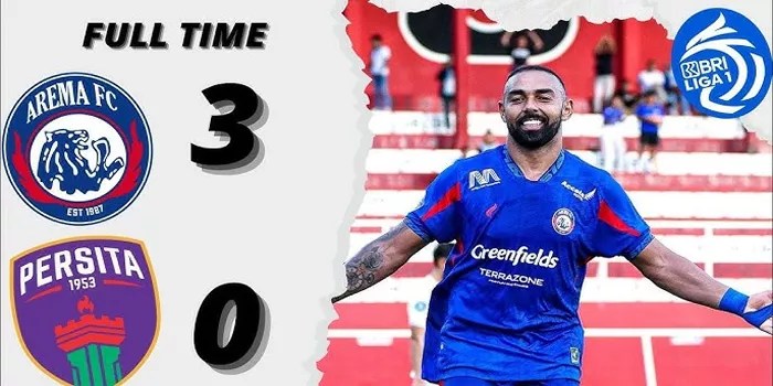 BRI Liga 1: Arema vs Persita 3-0,  Arema Hancurkan Persita