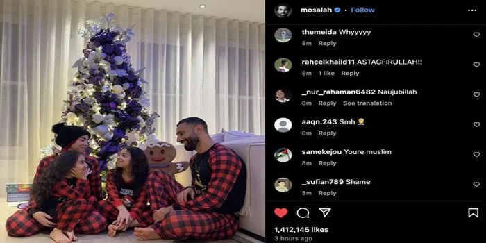 Komentar Negatif Media ke Mohamed Salah gegara Foto Natal