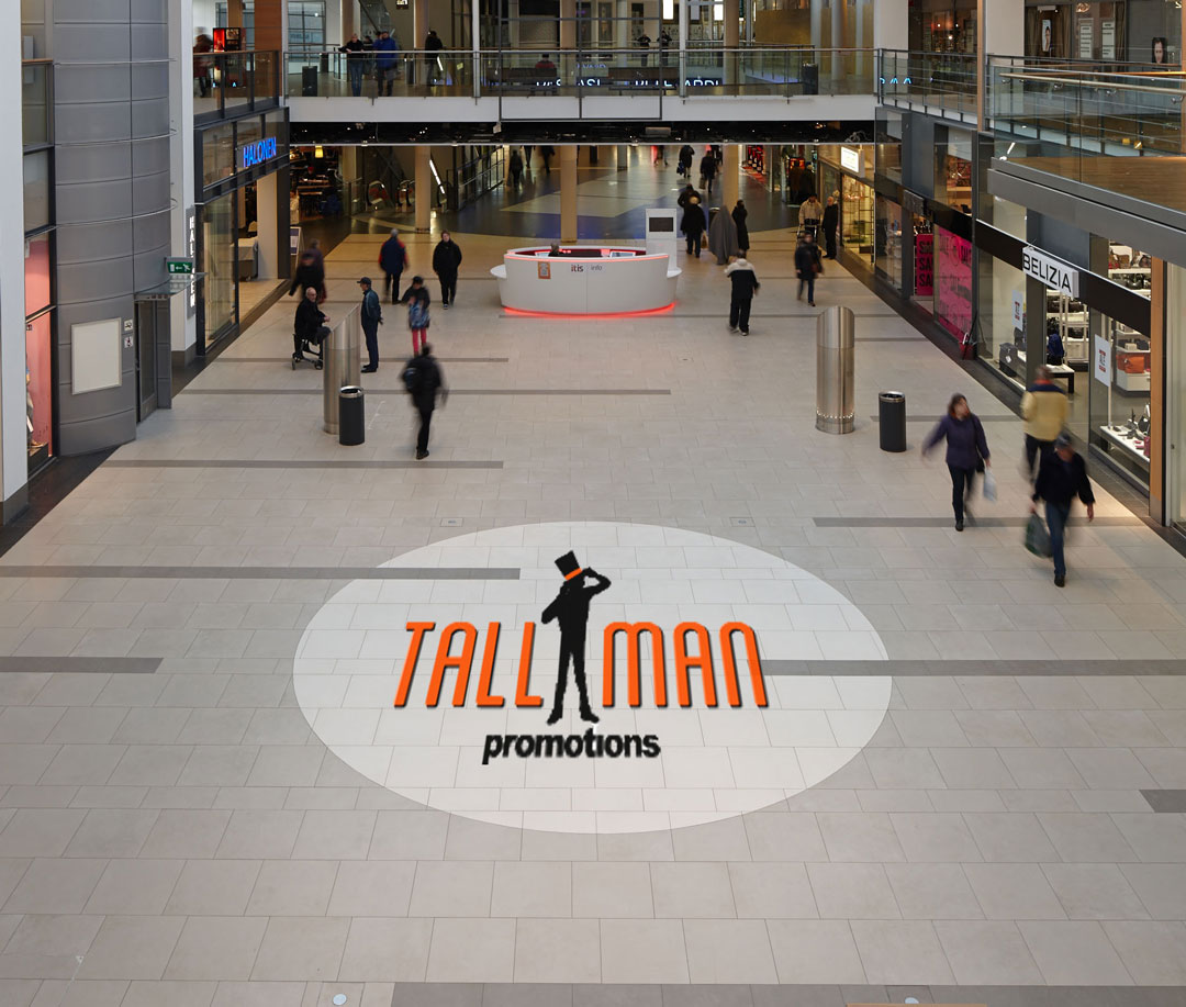 Customize wall sticker design through “replace wall” layer, change the color of the wall and use suitable colors for the wall art. Tile Graphics Tall Man Promo 1 Source For Event Marketing