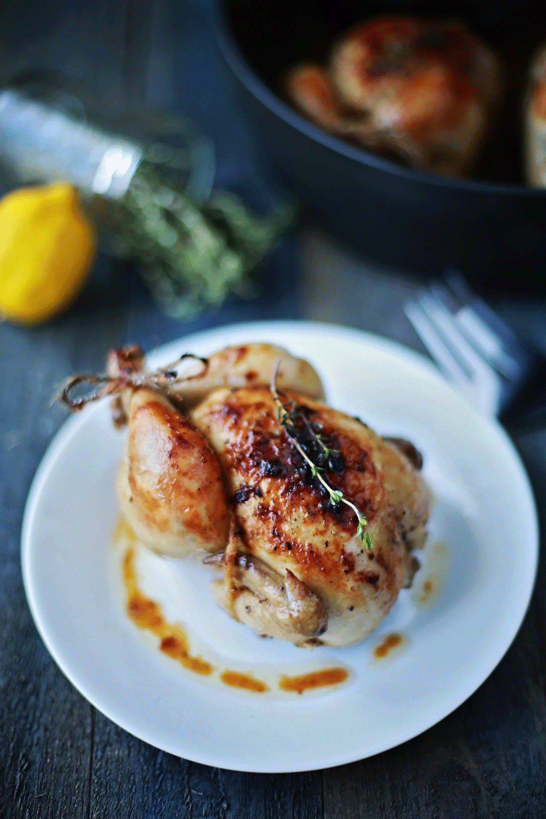 Cornish Hens Thyme Roasted Cornish Hens Tangled with Taste