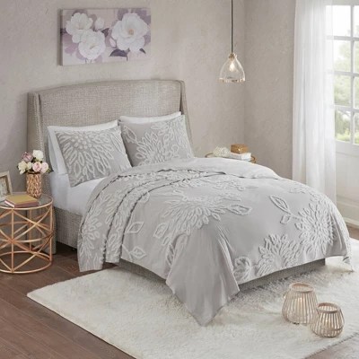 Frank gray with white sherpa paisley comforter set by intima hogar. gray white bedding target