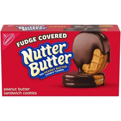 Dip the nutter butter cookie into the melted white candy coating, completely submerging it. Nutter Butter Fudge Dipped Peanut Butter Cookies 7 9oz Target