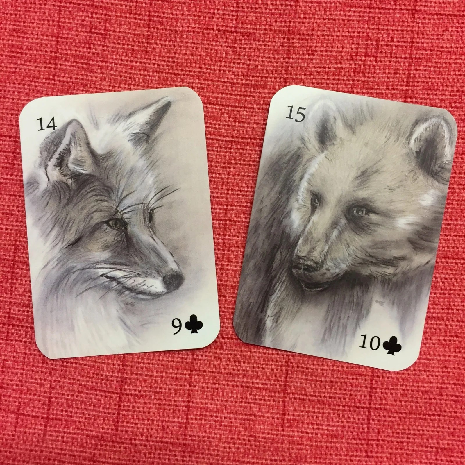 Middia Lenormand: Fox and Bear Cards