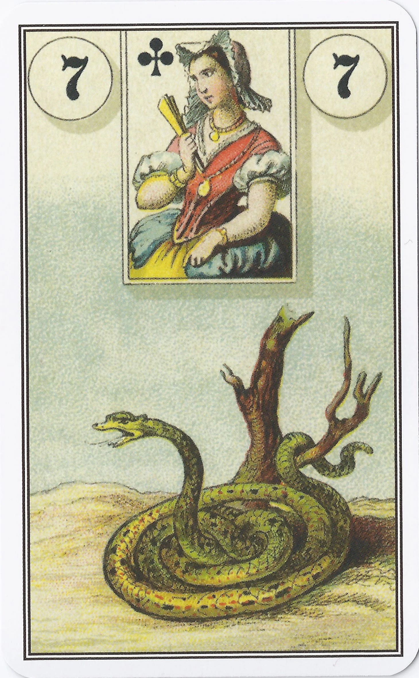 French Cartomancy Lenormand - 7 Snake