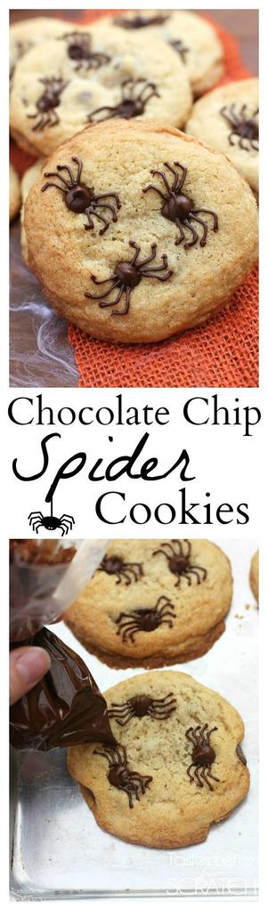 Spider chocolate chip cookies · 1 2/3 cups (208 grams) cake flour · 1 2/3 cups (208 grams) bread flour · 1 1/4 teaspoon baking soda · 1 1/2 teaspoon . Chocolate Chip Spider Cookies Tastes Better From Scratch