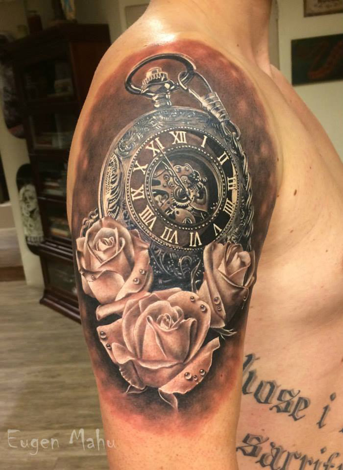 Pocket Watch & Roses Tattoo 959_x_700_jpg