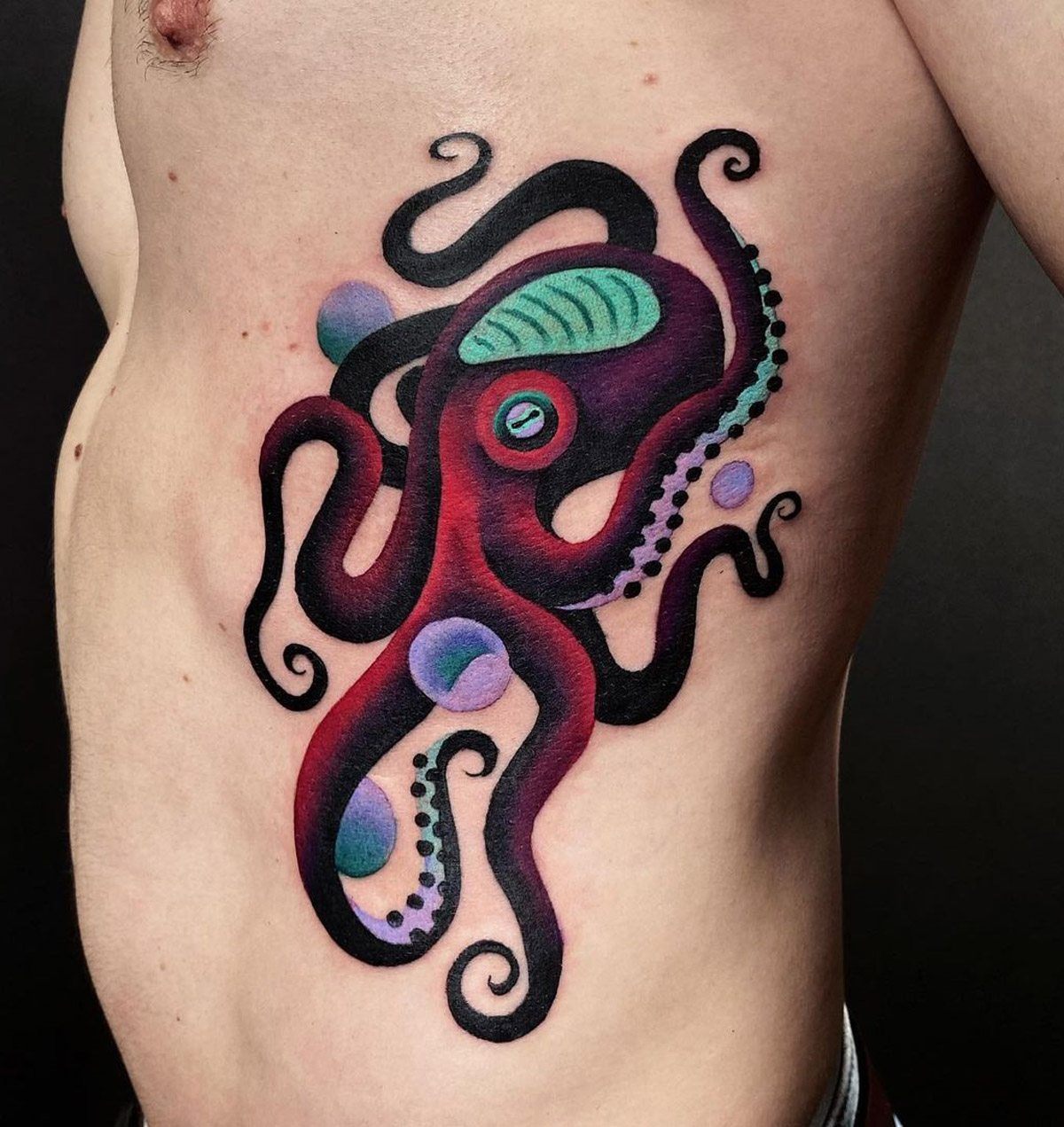 Octopus On Men's Ribs | Best Tattoo Ideas For Men & Women 1271_x_1200_jpg