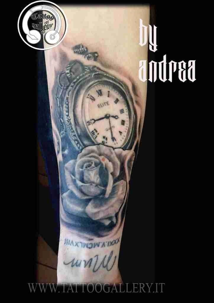 New Tattoo Orologio Con Rosa - Tattoogallery.it 1024_x_724_jpg