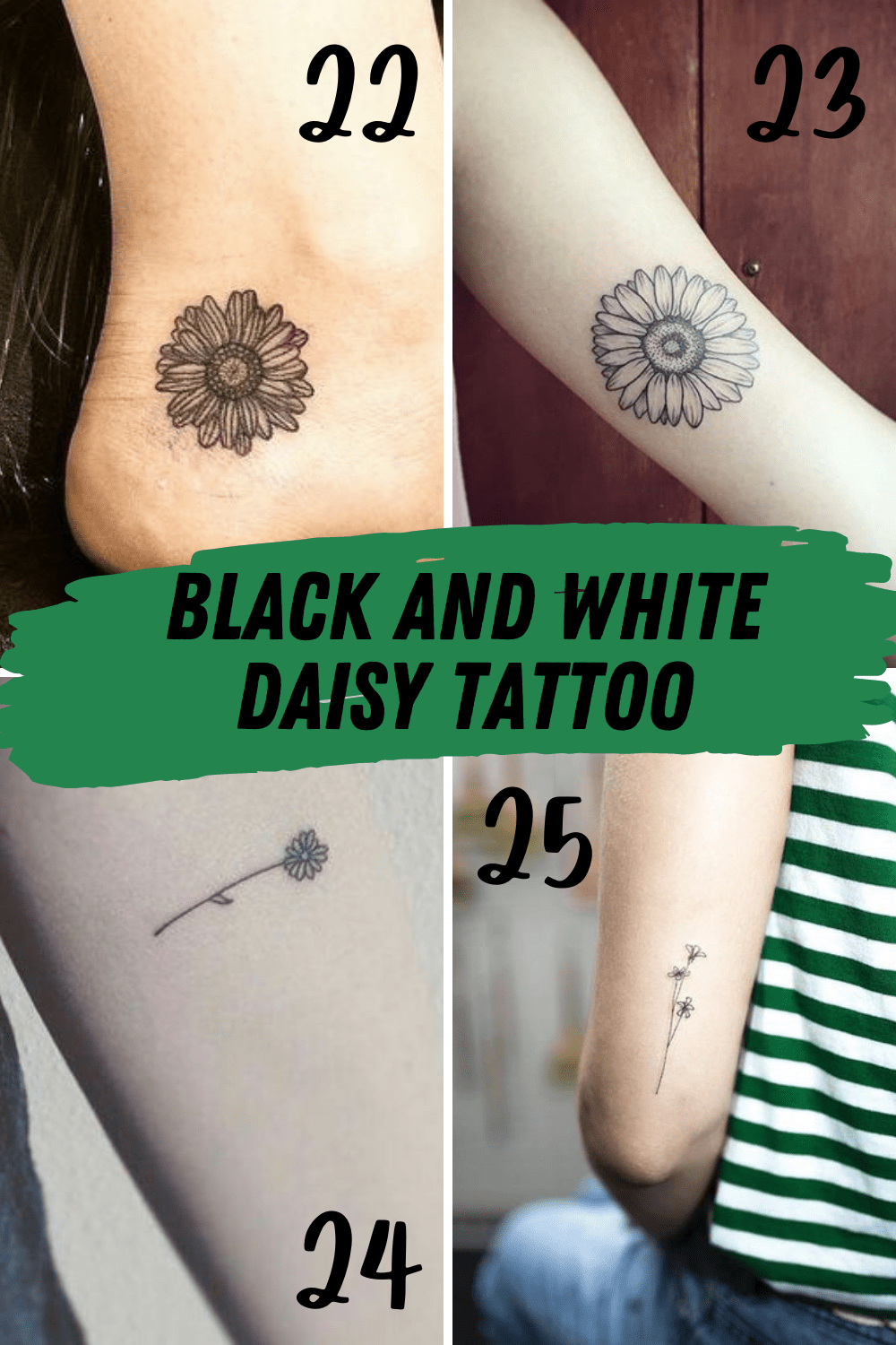 25 Daisy Tattoo Ideas With Tons Of Meaning - Tattooglee 1500_x_1000_png