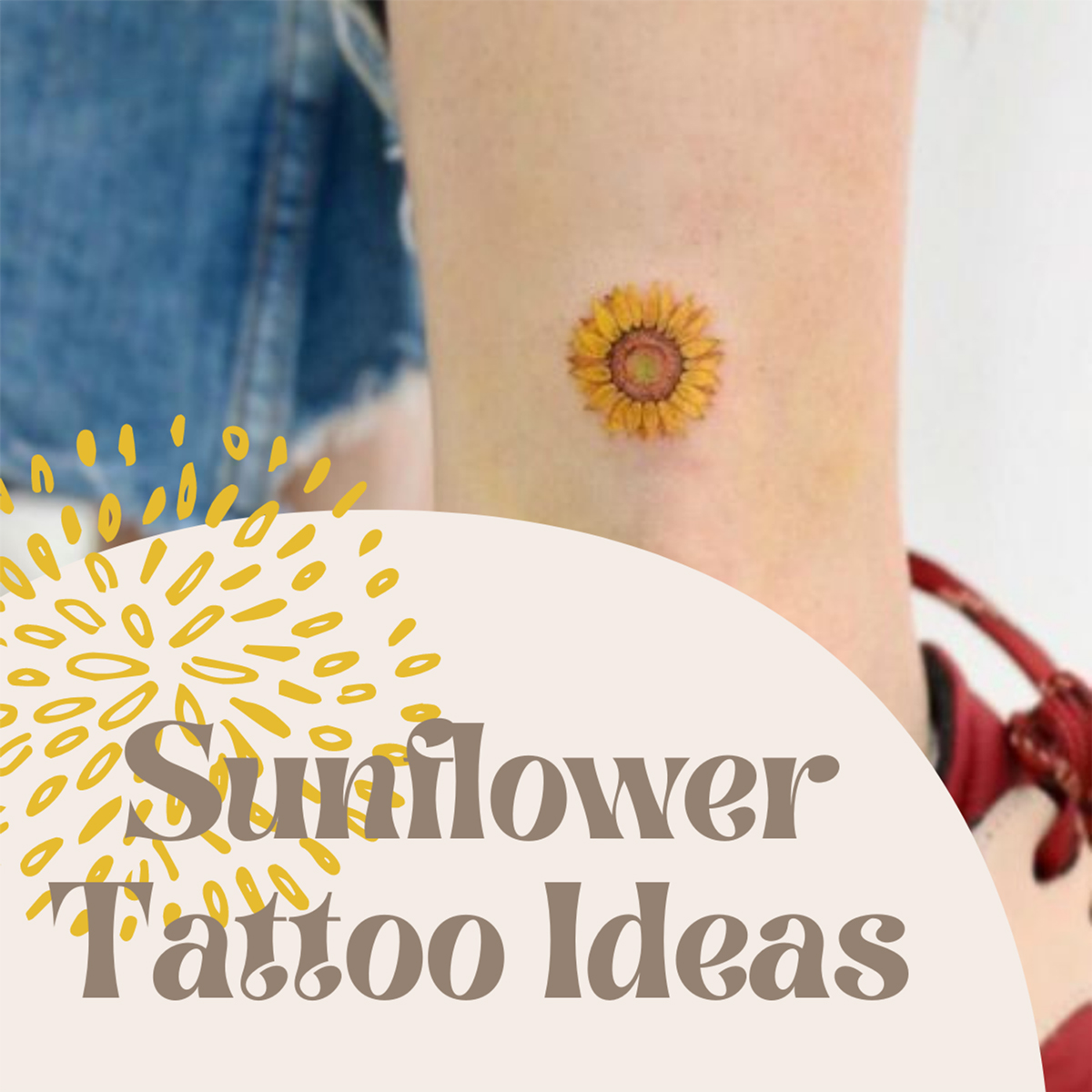 29 Small Sunflower Tattoo Ideas + Designs - Tattooglee 1200_x_1200_jpg