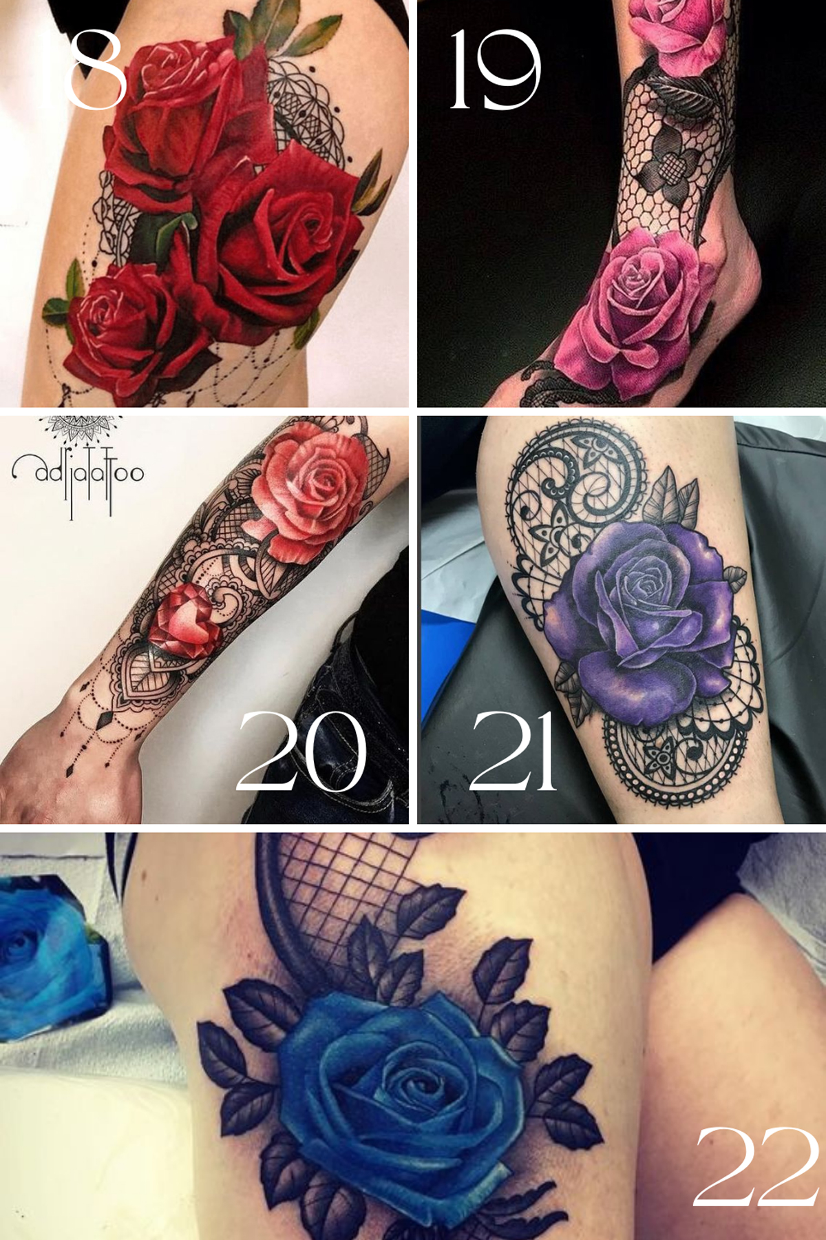 Delicate Flower And Lace Tattoo Designs + Ideas - Tattooglee 1800_x_1200_jpg