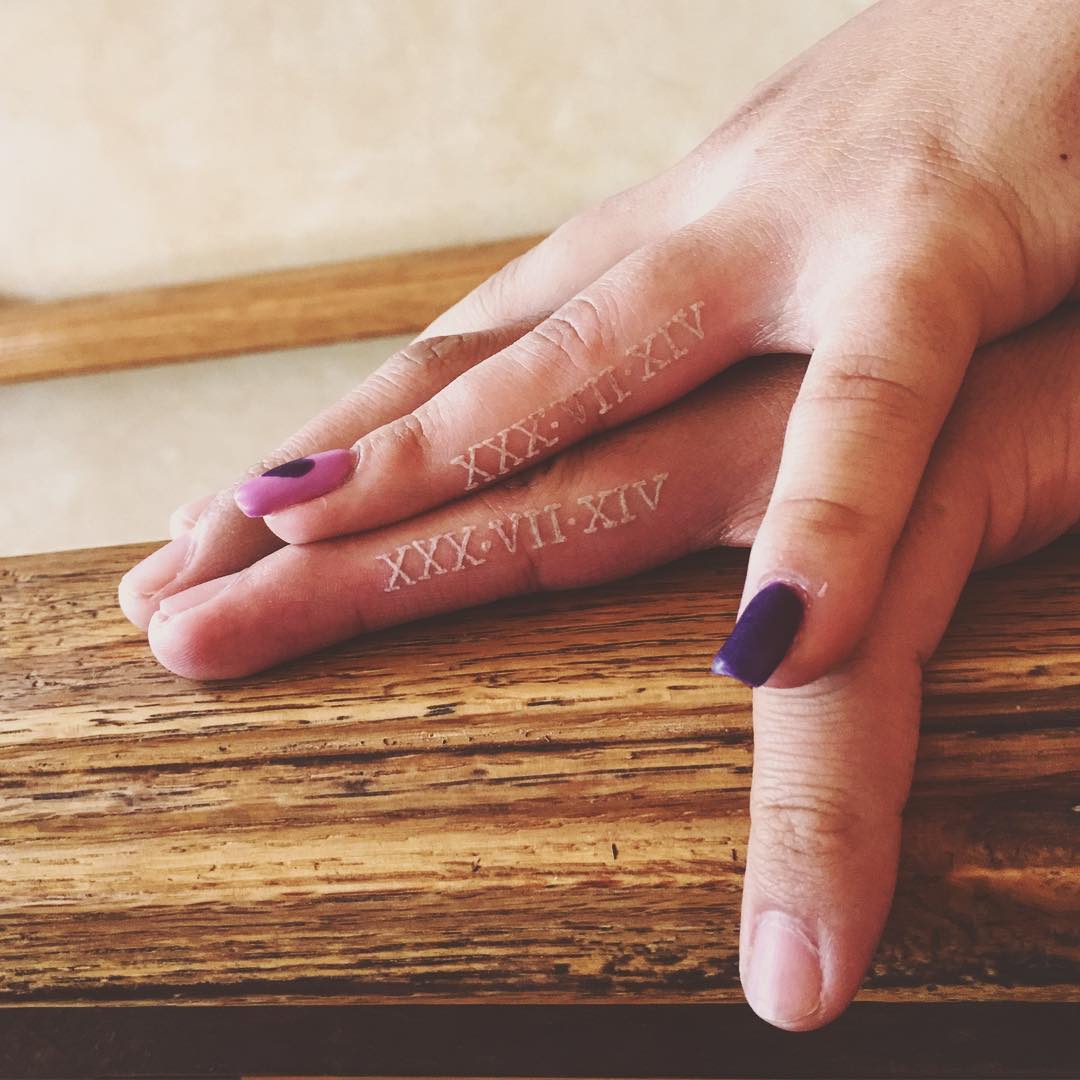 Wedding Date In Roman Numerals By @Soychapa - Tattoogrid.net 1080_x_1080_jpg
