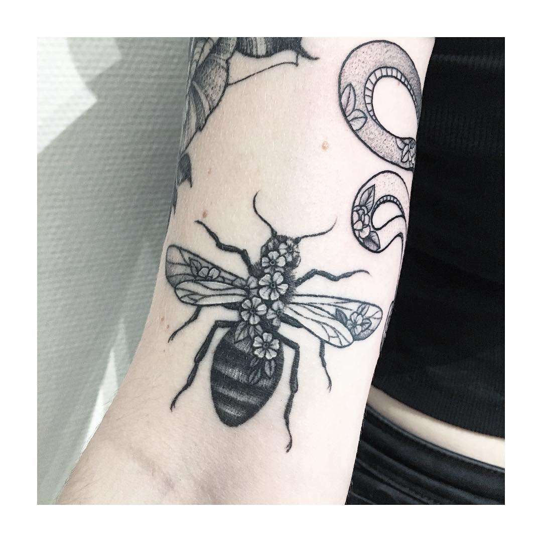If you're looking for a tattoo design that will inspire you, it's important to make your research process personal. Bumblebee Tattoo By Vlada 2wnt2 Tattoogrid Net