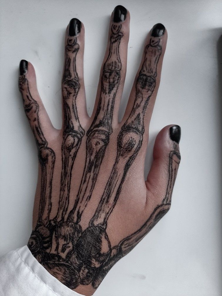 170+ Cool Skeleton Hand Tattoos Designs With Meanings (2022) - Tattoosboygirl 1008_x_756_jpg