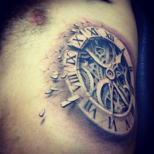 40+ Stunning Clock Tattoo Designs, Ideas For Your Good Time 612_x_612_jpg