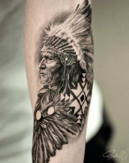 Native American Tattoos - Animal Spirits, Arrows & Feathers [2021 Guide] - Tattoo Stylist 537_x_424_png