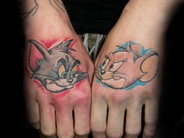 The Reason Behind Tom & Jerry Tattoo - Tattooswin 449_x_599_jpg