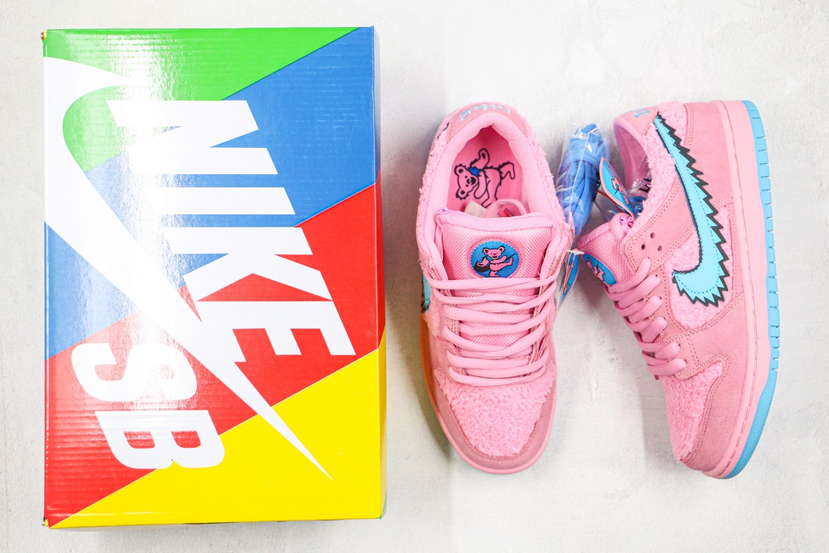 grateful dead x nike sb dunk low pink