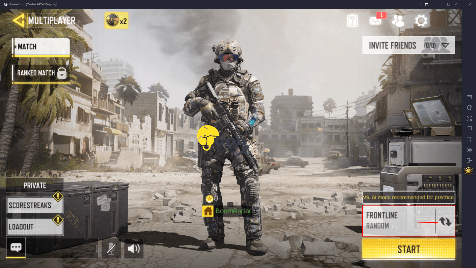 COD Mobile Free For All on Gameloop or BlueStacks