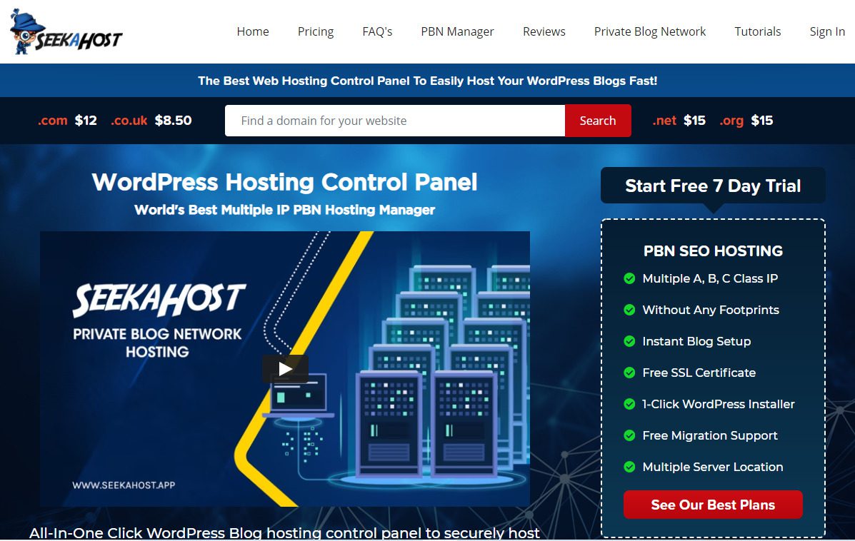 You get full cpanel and database access. SeekaHost WordPress Hosting Platform Review: Domain and hosting registration process | TechBullion