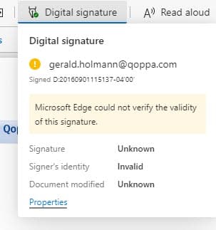 Disable digital signature temporarily in . Microsoft Edge Canary Can Now Verify Digital Signatures In Pdfs