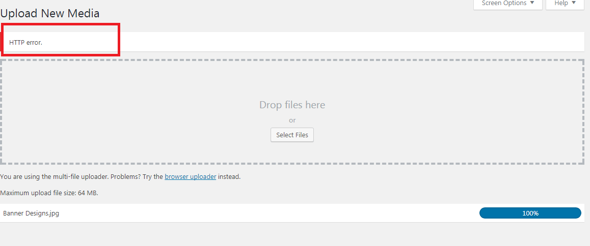 The custom wordpress development services often performs this edit and limits the image uploading process to a single thread by editing the configuration in the following way. 8 Reasons for HTTP error while uploading Image in WordPress - Techglimpse