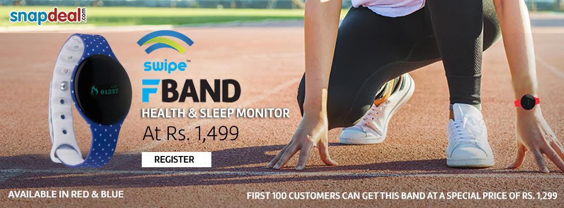 Swipe F-Band fitness tracking smartband launched for Rs 1,499