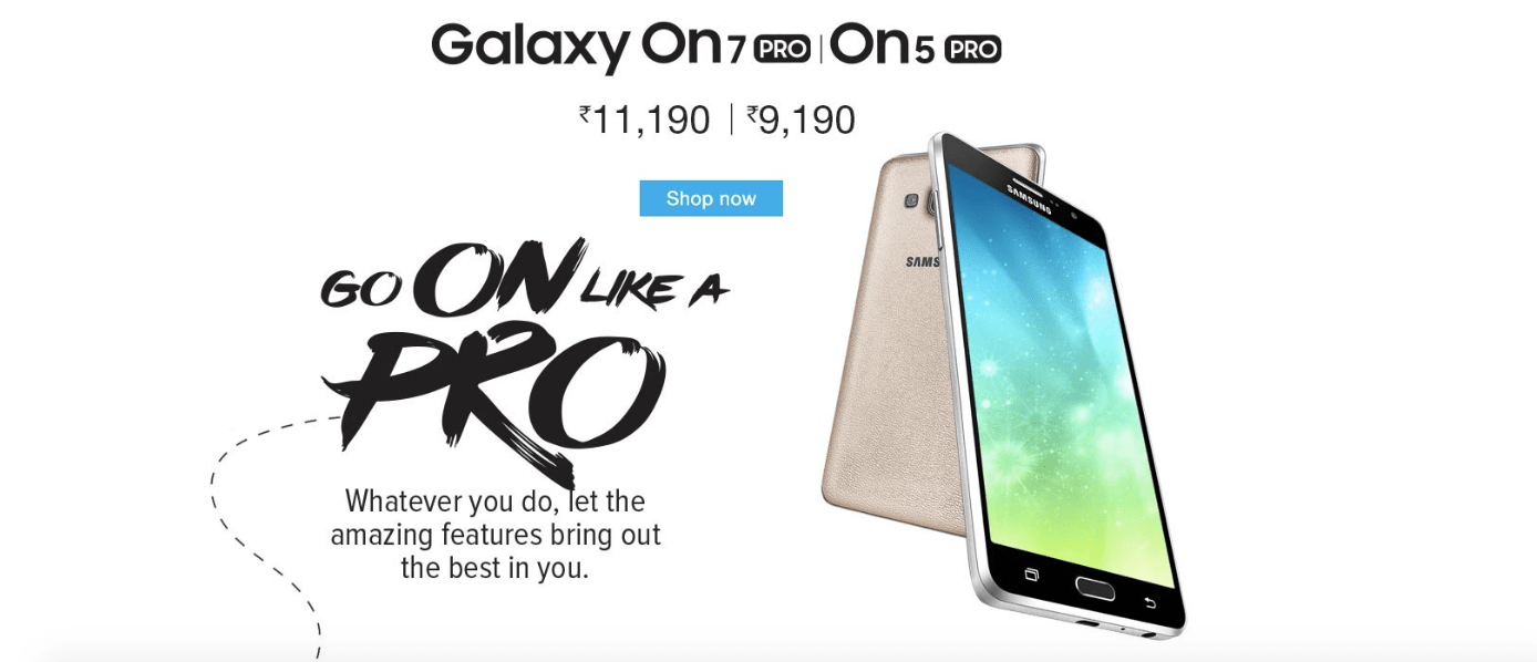 Samsung Galaxy On5 Pro and Galaxy On7 Pro launched in India for Rs. 9190 and Rs. 11190